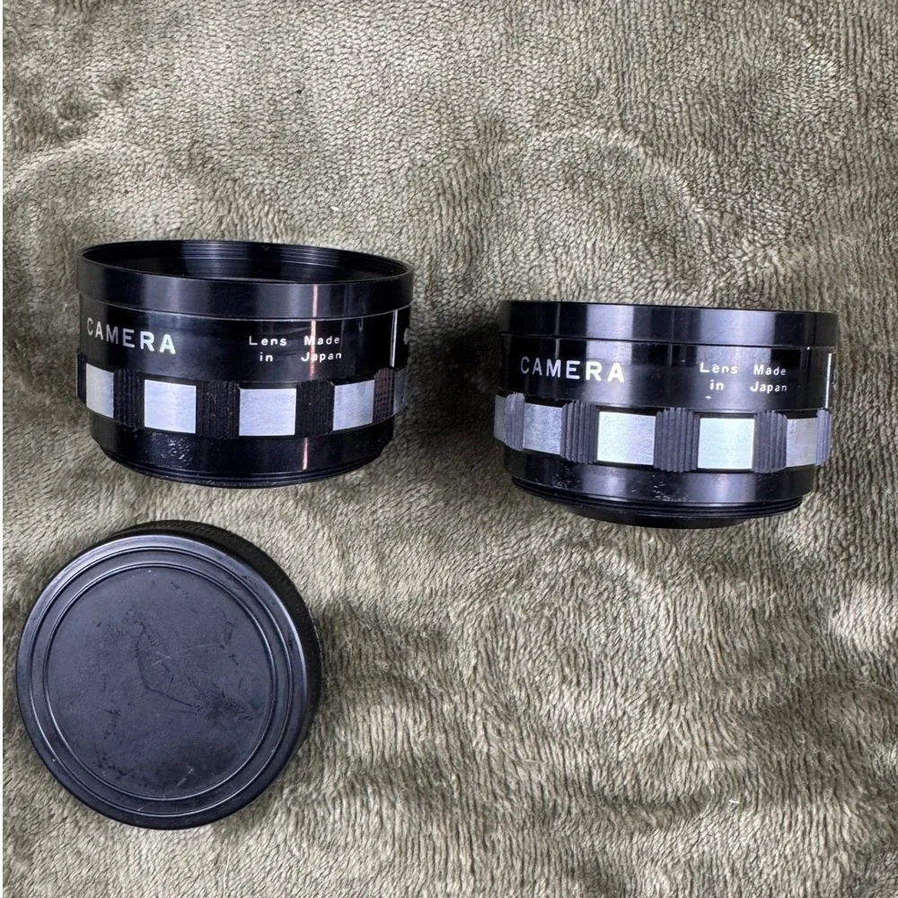 Vintage Kinegon Wide Angle Telephoto Lens Set For Kowa Camera Japan Case